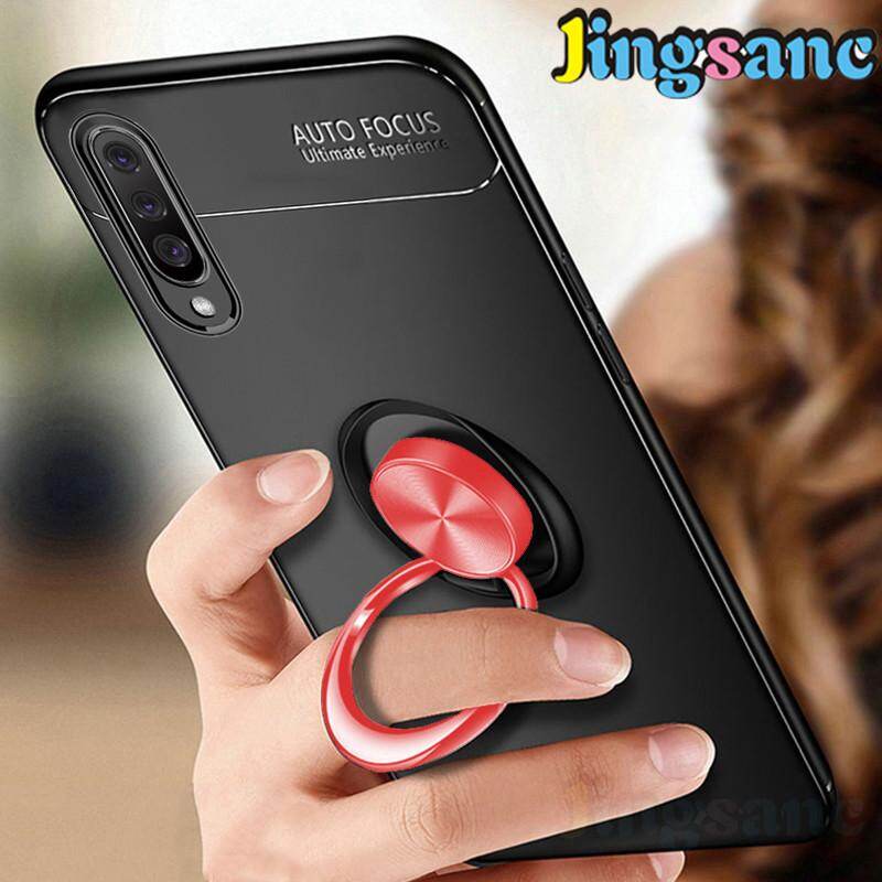 For Samsung Galaxy A50/A50s/A30s Phone Case Soft TPU Silicone Cover Casing Magnetic Ring Bracket Back Cover With 360 Degree Stand Holder Car Holder