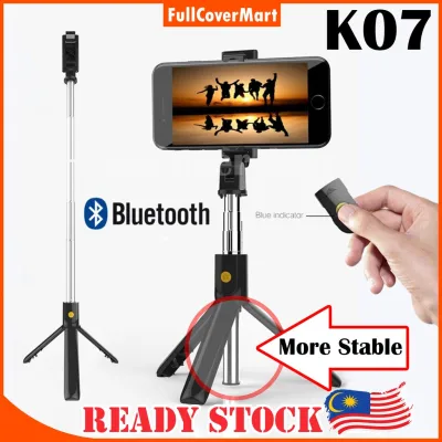 [Ready Stock]K07 Bluetooth Selfie Stick Integrated 3 in 1 Monopod Tripod for IOS and Android