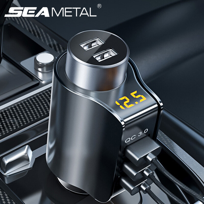 3 USB Port Car Charger Lighter Conversion Plug QC3.0 Quick Charging