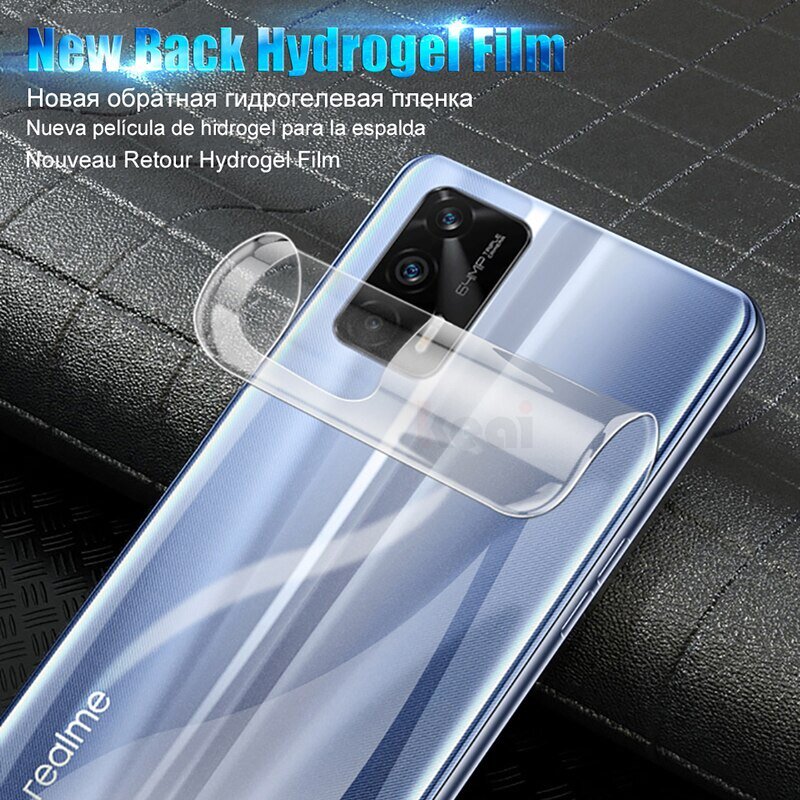 3-in-1 Kính cường lực cho Realme 8 7 6 5 3 Pro C3 C11 C12 Mặt trước và mặt sau và ống kính máy ảnh Bảo vệ màn hình bằng kính cường lực Phim PPF