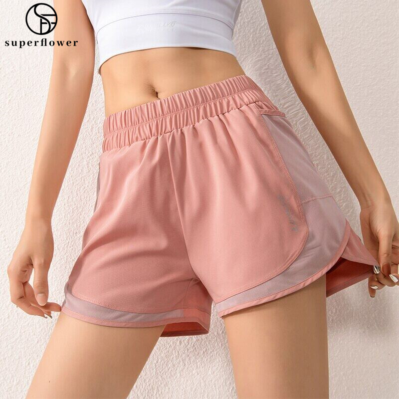 Fiess Tennis-Shorts für Damen, 2-in-1, lockerer, breiter Bund, athletische Sweat-Workout-Passform_voghion.com
