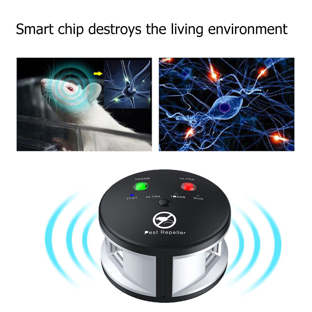 Ultrasonic Mouse Repeller Rodents Rats Mice Repellent Pest Control Insect Killer