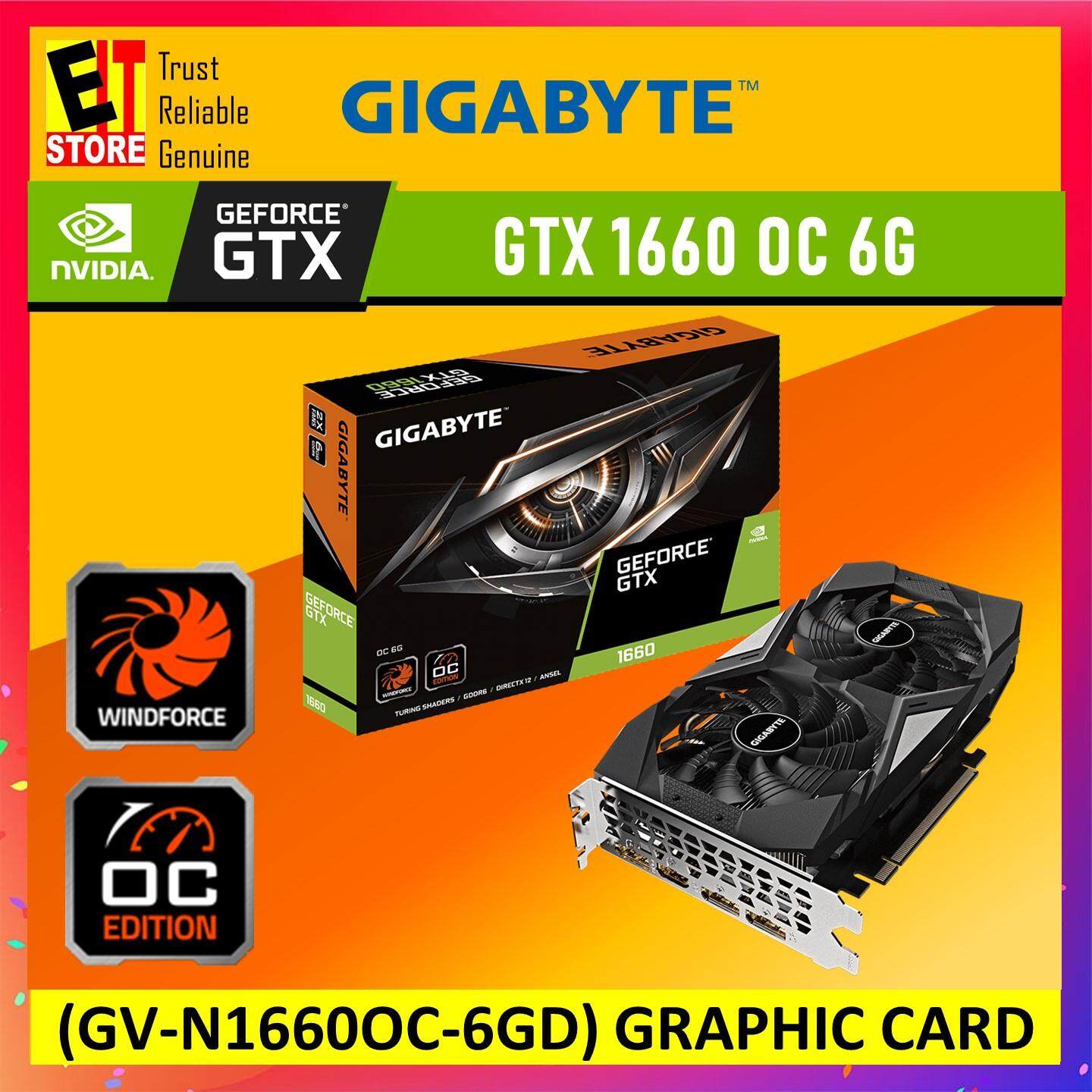 GIGABYTE GEFORCE GTX 1660 OC 6G GRAPHIC CARD (GV-N1660OC-6GD) | Lazada