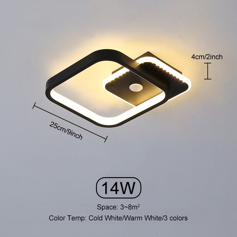 Lampu Siling Led Moden untuk Ruang Hidup Lampu Sensor Gerakan Lampu