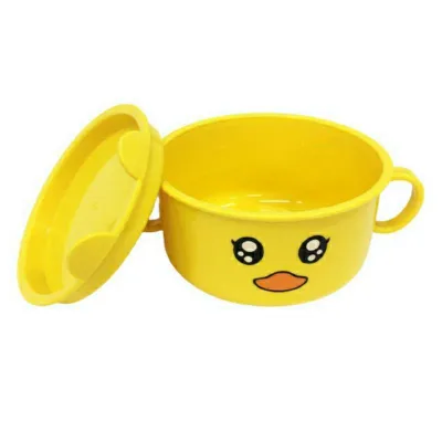 Cute Yellow Duck Bowl With Cover - Fulfill by YOKIRU PRINCETON