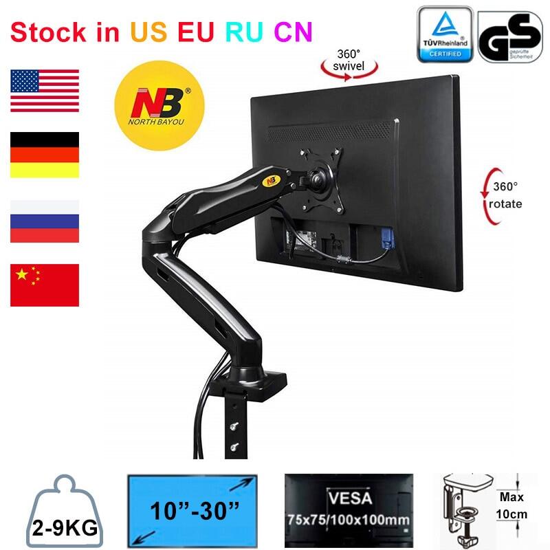 Nb North Bayou New F80 17 30 Full Motion Ergonomic Monitor Arm Adjustable Gas Spring Mount Tilt Swivel 2 9kg Loading Capacity Lazada Singapore