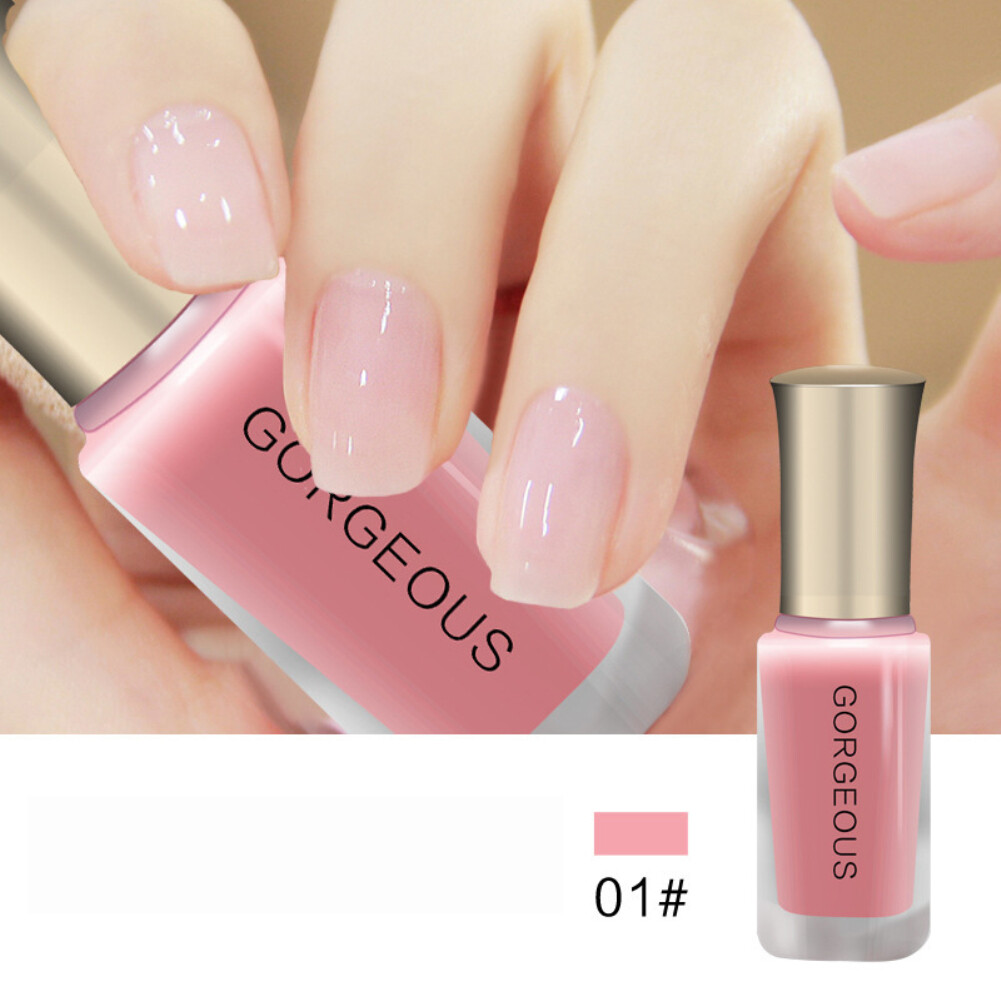 Bk Summer Jelly Nail Polish Candy Nude Color ยาทาเล็บโปร่งแสงแห้งเร็ว
