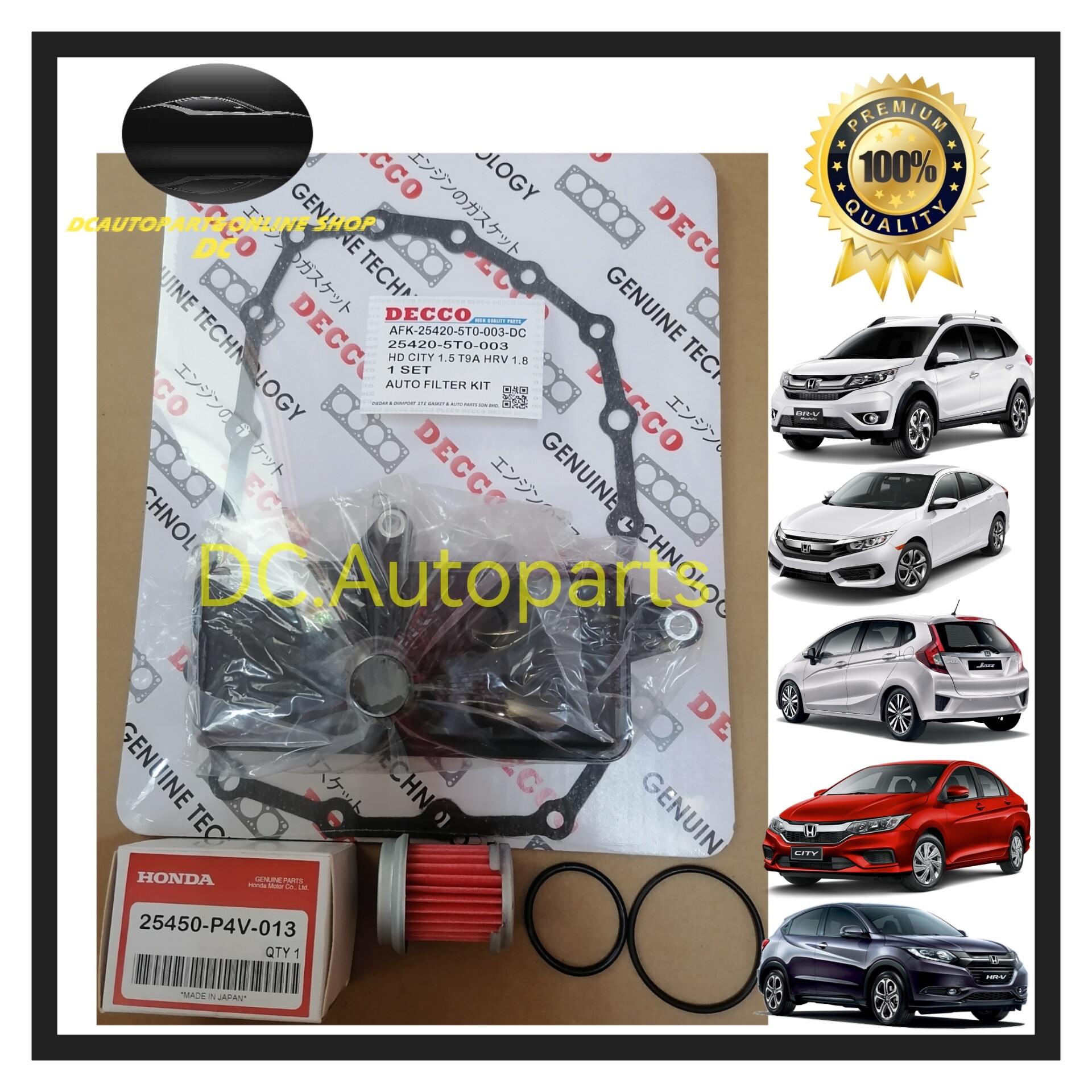 AUTO FILTER SET HONDA CITY 2014 GM6 T9A HRV T7A HRV BRV JAZZ T5A