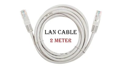 (2meter) White External Network Ethernet Cable Cat5e LAN PC Router Modem RJ45