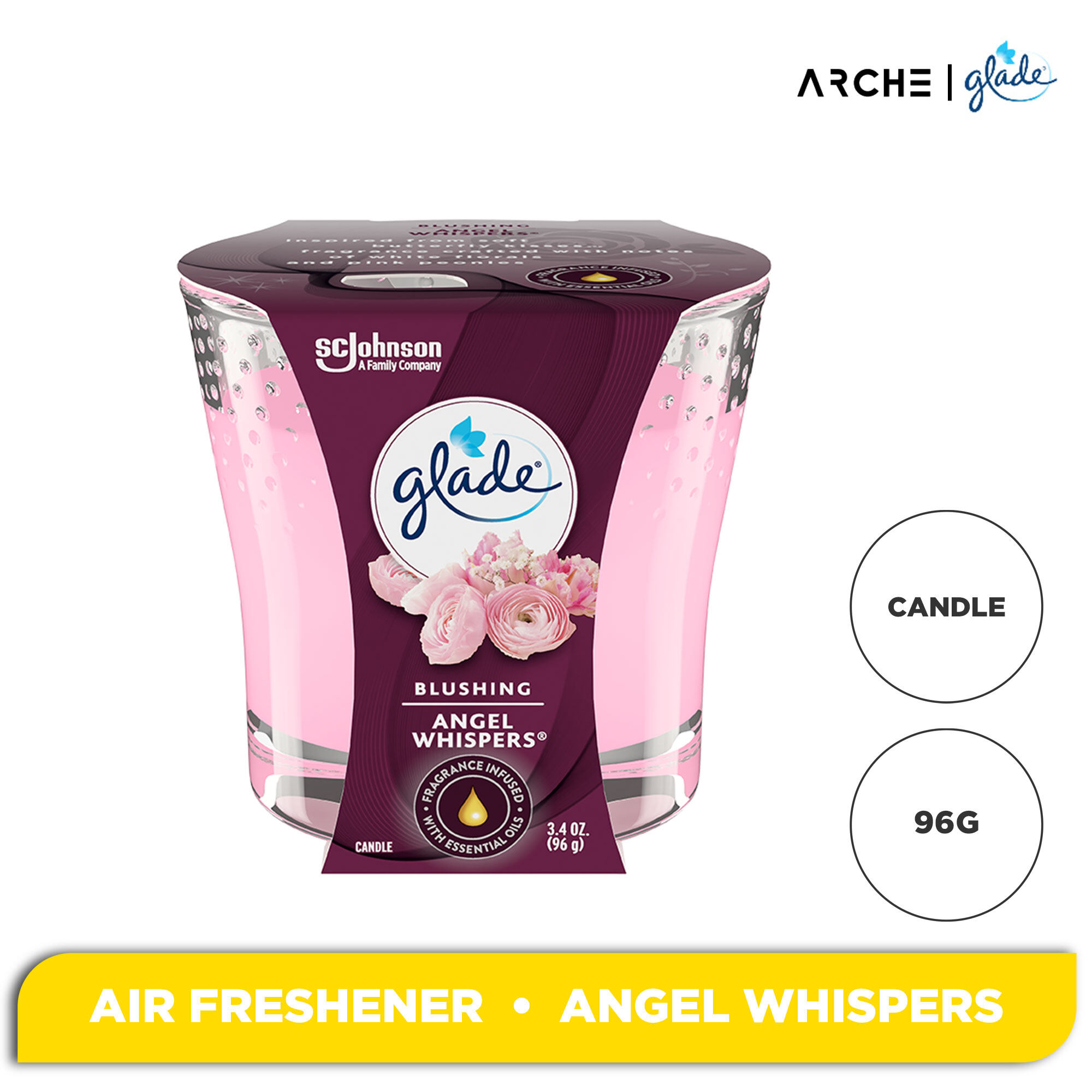Glade Angel Whispers Candle 96g [Exp 4 Nov 2024] Lazada