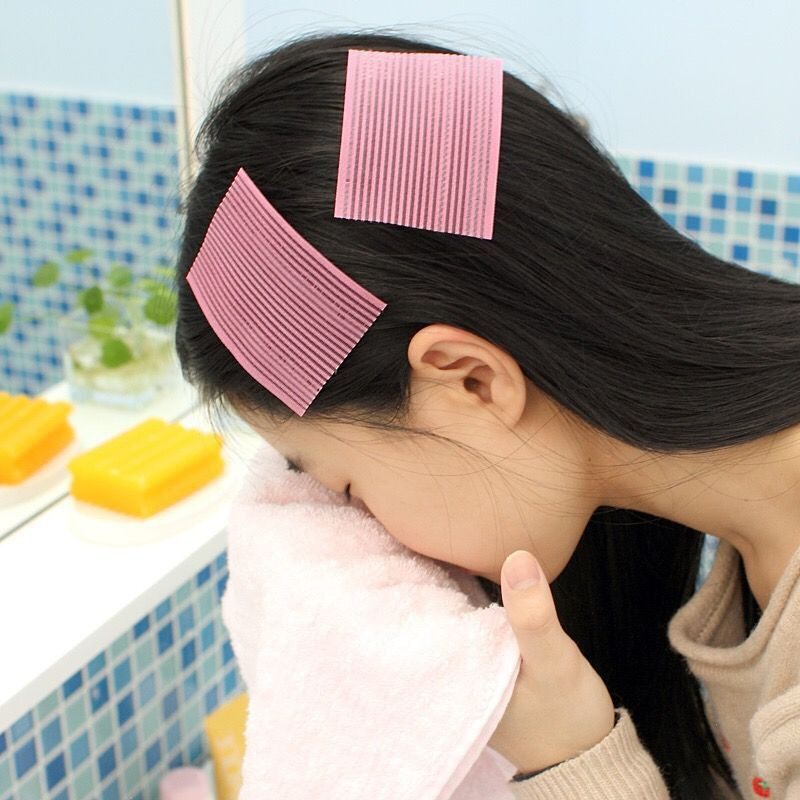 SUAKE 1 Cặp Miếng Dán Tóc Kẹp Tóc Mái Kẹp Tóc Ma Thuật Cố Định, Miếng Dán Velcro Miếng Dán Tóc
