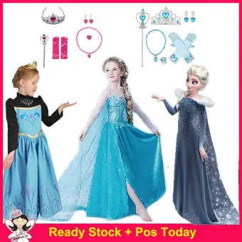 Frozen 2 Dress Kids Halloween Costume Cosplay Sequin Girl Elsa