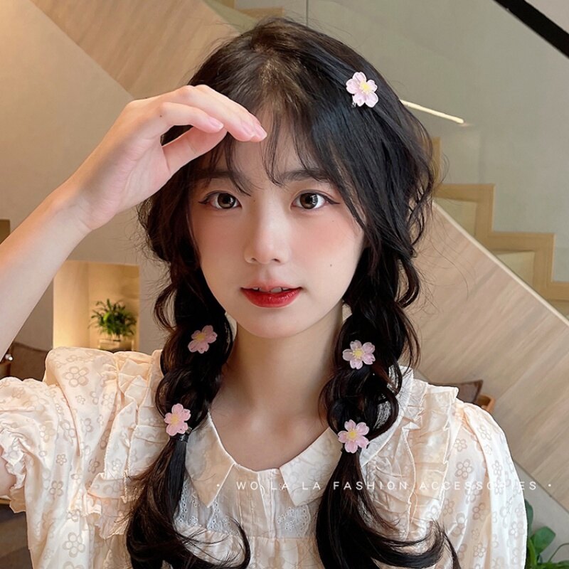 Korean Style Bangs Hairpin Small Flower Pattern