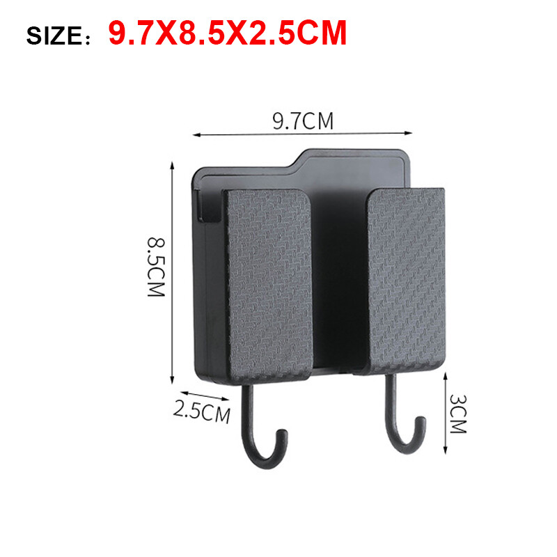 Wall Mounted Organizer Storage Box Remote Control Air Conditioner Storage Case Mobile Phone Plug Holder Stand Container Rack