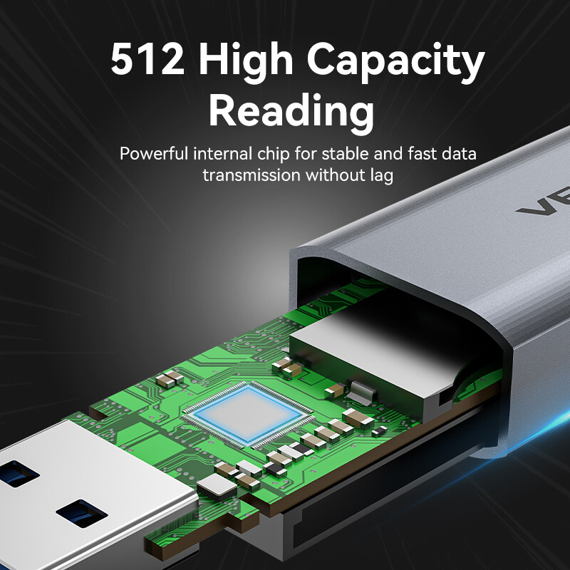 Vention USB 3.0 2 Trong 1 Đầu Đọc Thẻ Nhớ USB A Type C to SD TF Micro SD Bộ Chuyển Đổi cho Laptop OTG Smart Phone Tablet Desktop All in One Memory SD Card Reader
