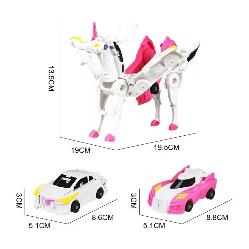 Hello Carbot Unicorn Mirinae Prime Unity Series Transformation Transforming Collision Combination Action Pull Back Robot Car Toy Vehicle Transformer Children's Birthday Gift