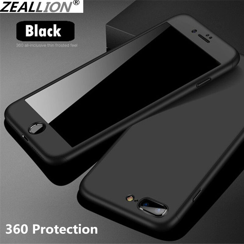Zeallion Case For [Apple iPhone 11 12 13 Mini X XS Max XR 5 5s 6 6s 7 8 Plus ] 360 Full Body Protective Case Hybrid PC Hard + Gift Tempered Glass