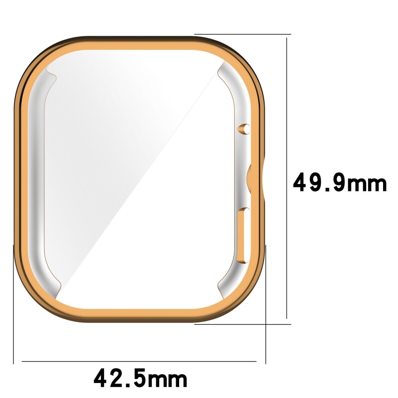 Nhựa TPU mềm trường hợp đối với Redmi xem 4 bọc hoàn toàn rõ ràng Transparent Electroplated Shell Miếng bảo vệ màn hình trường hợp bìa đối với xaiomi Redmi watch4 Ốp bảo vệ