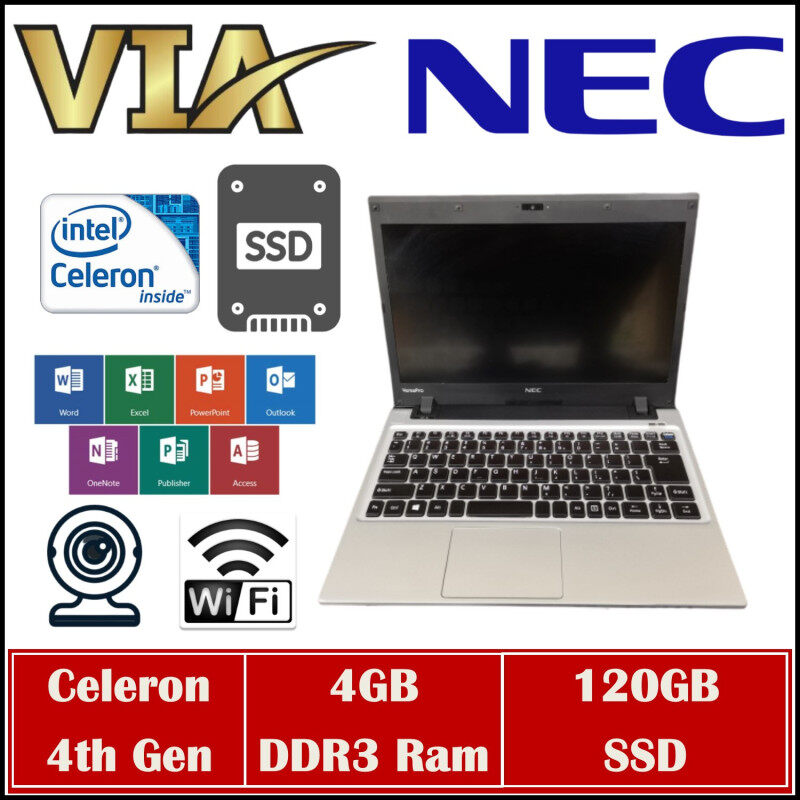 【SALES】NEC VERSAPOR VC-H~CELERON 4th Gen~4GB RAM~120GB SSD~Lightweight Malaysia