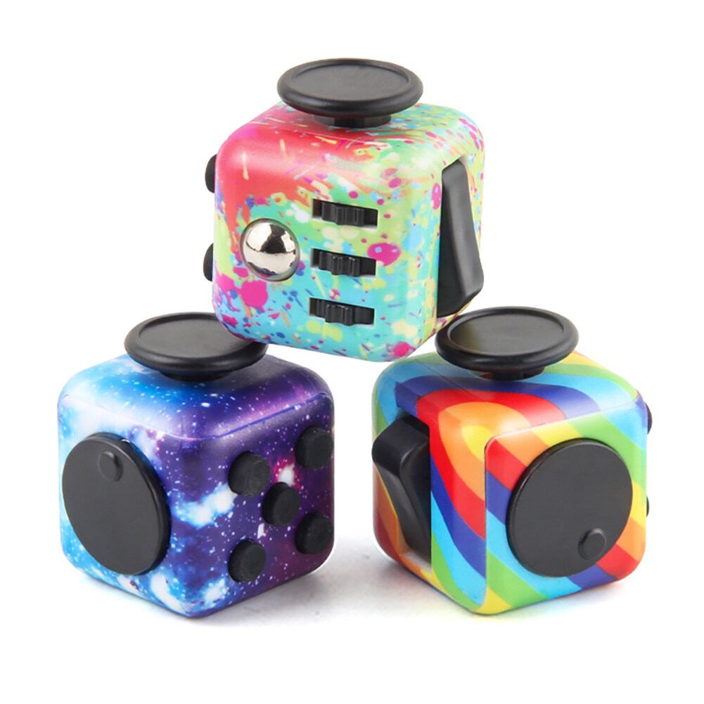 Decompression Magic Cube ความเครียดความวิตกกังวลบรรเทาของเล่น Multicolor Relaxing Cube ของเล่น