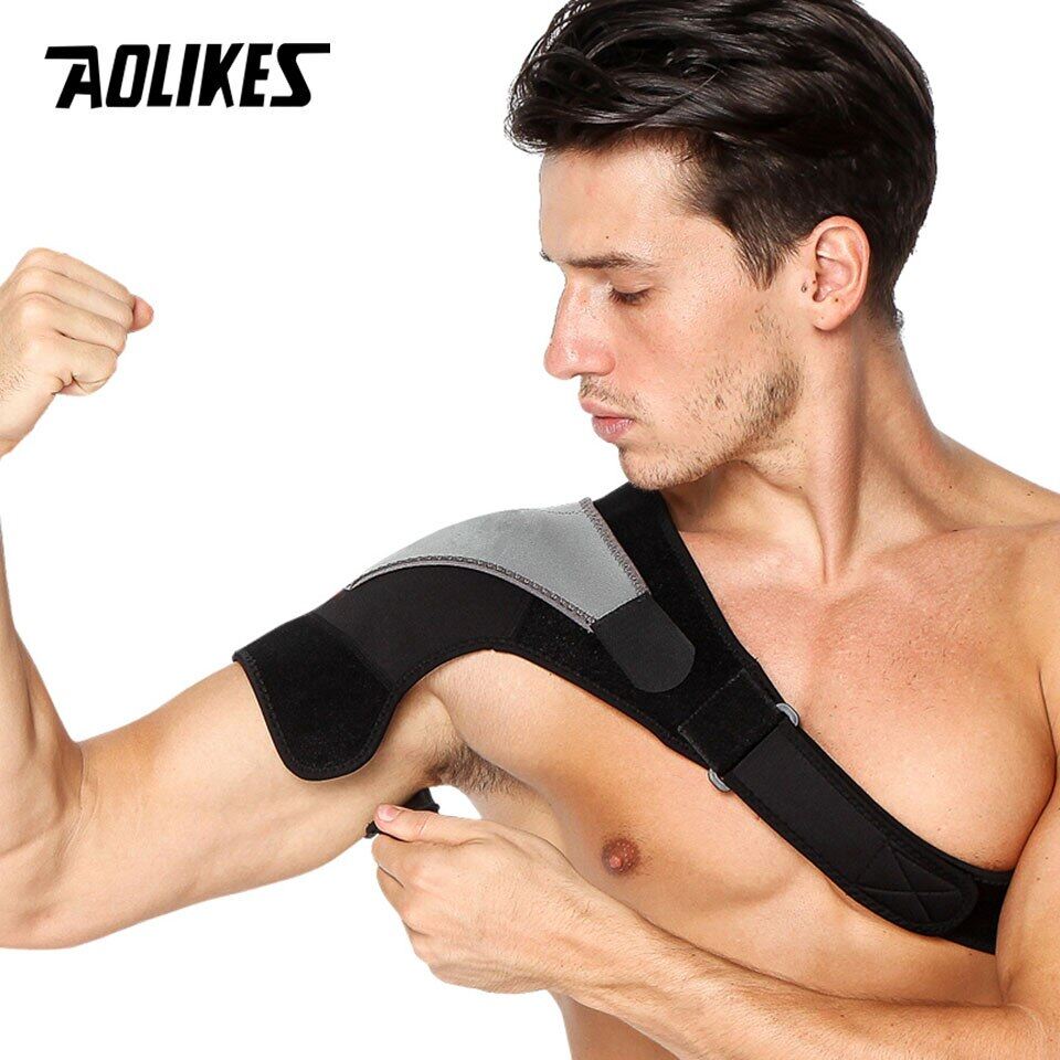 AOLIKES Adjustable Left Right Shoulder Support Bandage Protector Brace Joint Pain Injury Shoulder Strap Guard Strap Wrap Belt