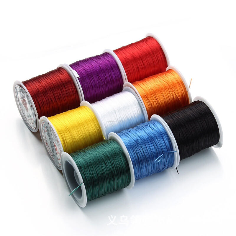 10 M/cuộn Dây Đàn Hồi Chắc Chắn Dây Pha Lê Cho Vòng Tay Đính Cườm Dây Co Giãn Tự Làm Vòng Cổ Làm Trang Sức