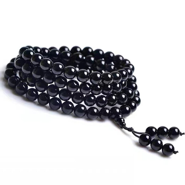 Natural Black Agate 108 necklaces multi loop bracelets 108 Black Agate Bracelets Black Agate Buddha beads beads