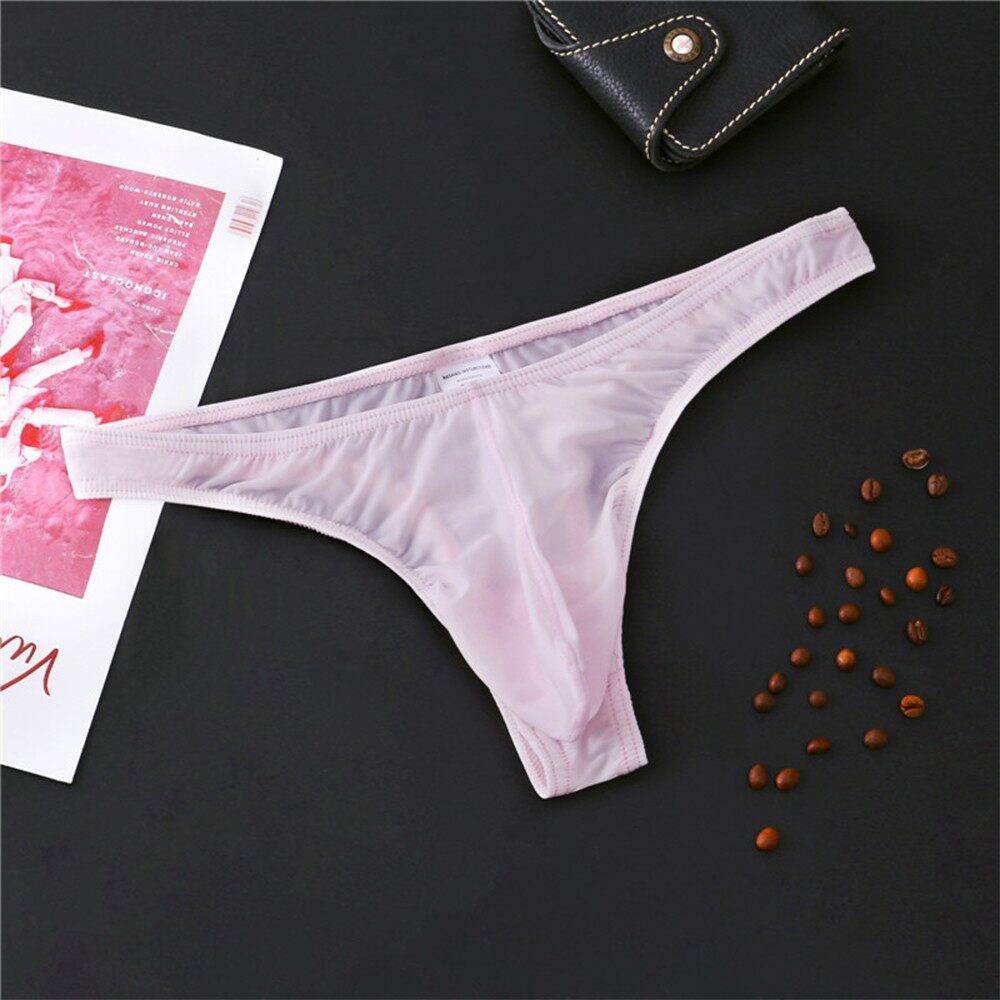 Translucent Men Briefs Breathable Underpants Bulge Pouch Underwear Convex