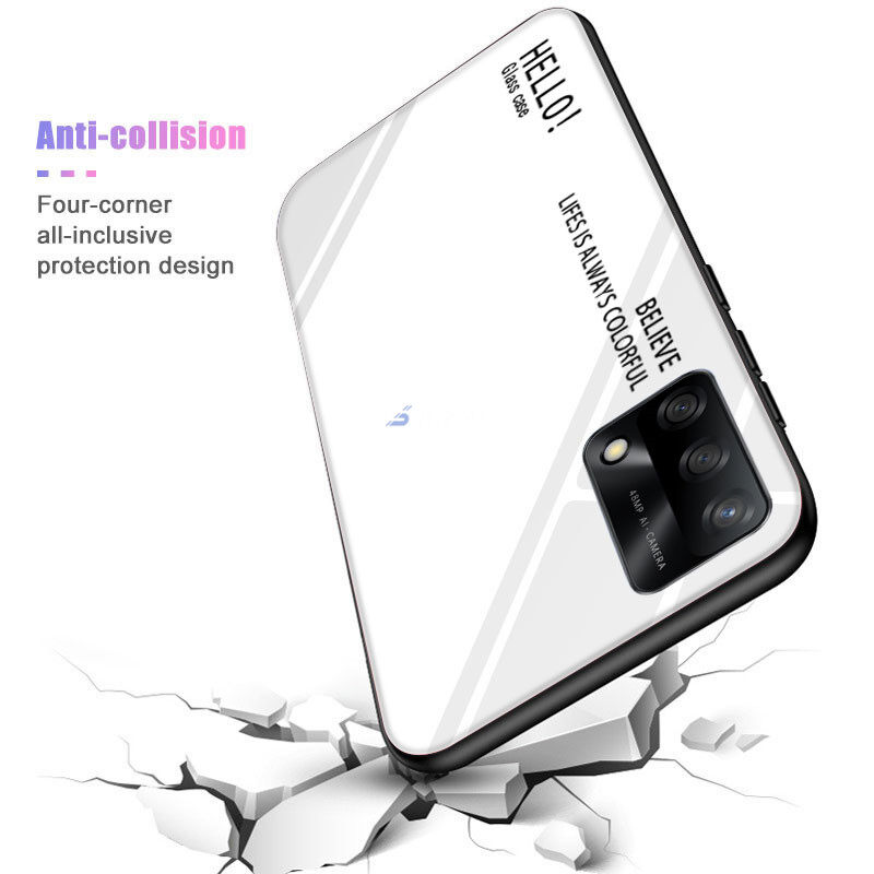 Ốp Kính Cường Lực Gradient Chống Sốc Cho OPPO A95 4G /A74 4G Ốp Lưng Bảo Vệ Toàn Bộ