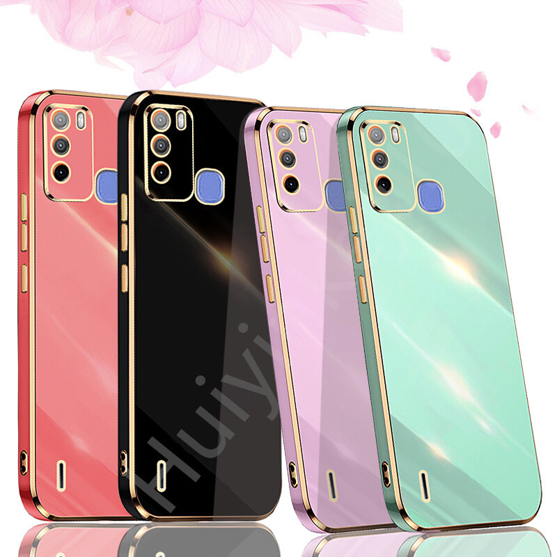 ITEL Vision 1 Pro ITEL S16 Ốp Silicon Mềm Mạ Điện Cạnh Thẳng Siêu Mỏng Ốp Điện Thoại Chống Sốc