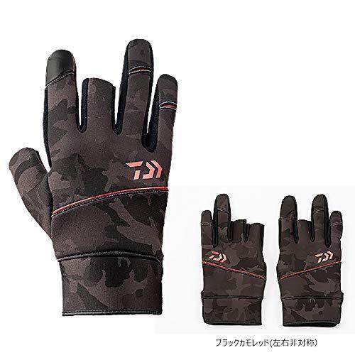 Details about   DAIWA DG-31009W Fishing Casting Gloves 3Cut Finger Black Camo Red Japan Tracking