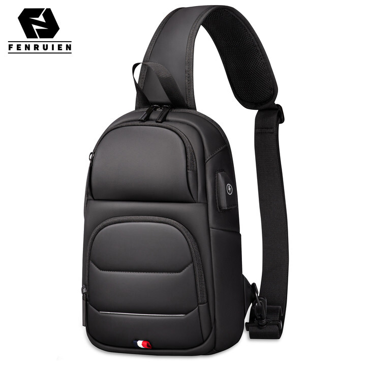 Fenruien Fashion Classic Men Crossbody Bags Waterproof Chest Bag
