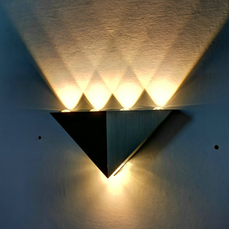 Wall Lamp 3W Led Triangle Colorful Lantern Corridor Light Sconces Wall Lighting Decoration Geometry Wall Light Led Wall Light for Livingroom Room Indoor Outdoor