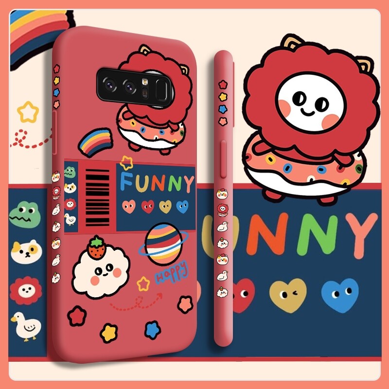 For Samsung galaxy Note 10 Note 10 LITE Note 10 PLUS Note 20 Note 20 ULTRA Note 8 Note 9 Case with funny cartoon duck shockproof soft thin Back Cover Liquid Silicone Pattern Camera Full Lens protector cases phone casing