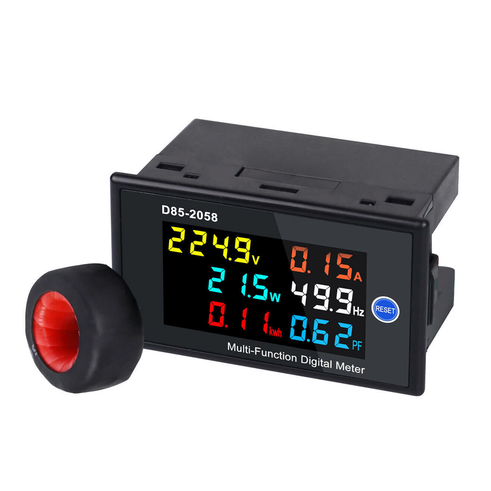 Meterk Máy Đo Kỹ Thuật Số Một Pha Đa Năng, Màn Hình LCD Hệ Số Công Suất Năng Lượng Điện Tần Số Dòng Điện Xoay Chiều Điện Áp Xoay Chiều Đồng Hồ Đo Màn Hình, AC 40.0-300.0V / AC 200.0-450.0V (Tùy Chọn)