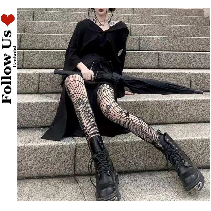 Gothic Dark Spider Web Pantyhose Tights 