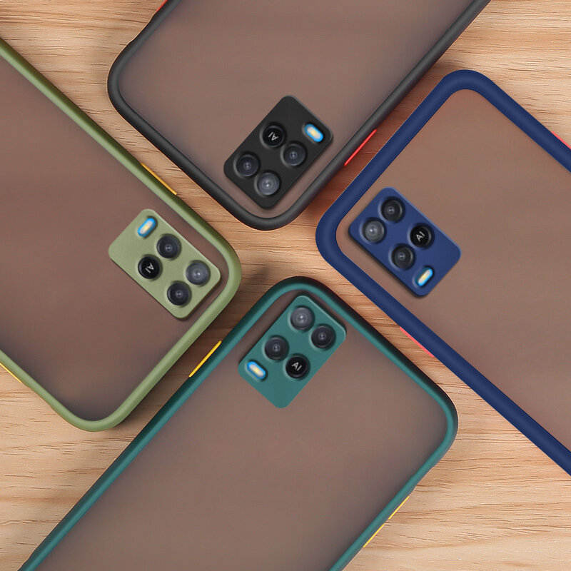 YBD Precision camera protection case For Oppo A54 2021 Casing multiple colour Matte Hard PC Back Cover Shockproof Phone Case