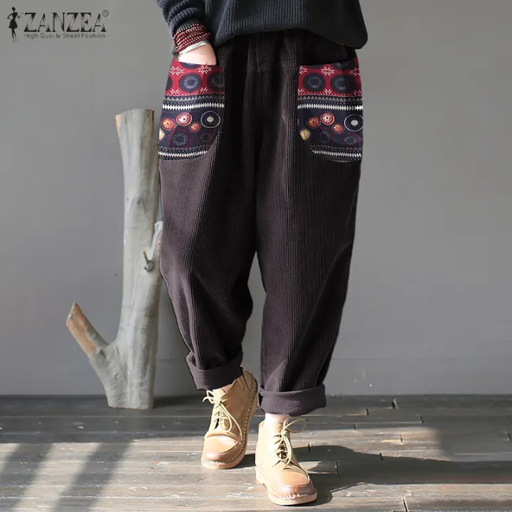 womens baggy corduroy trousers