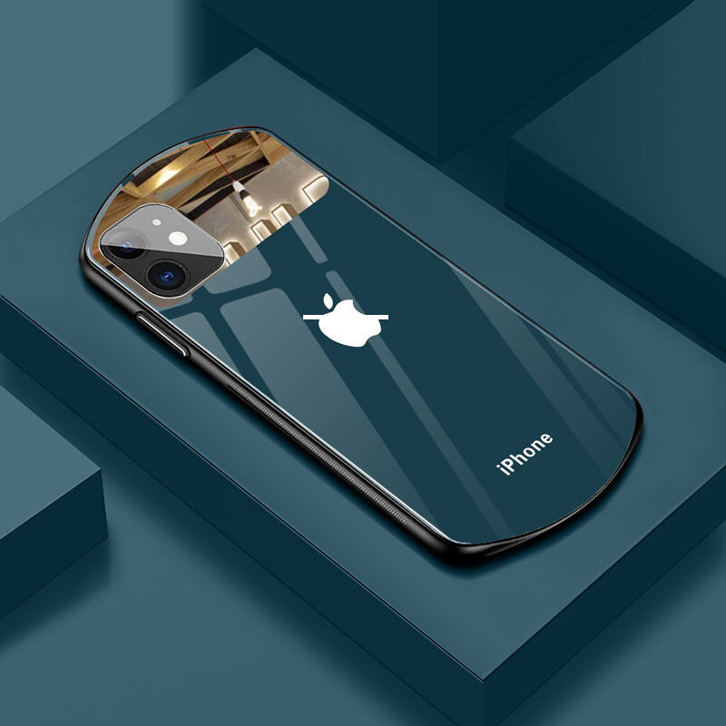 Lovely tempered glass phone case for iphone 14 pro max 14 plus 13 pro max 12 11 pro max xs max xr 7 8 plus makeup mirror cover