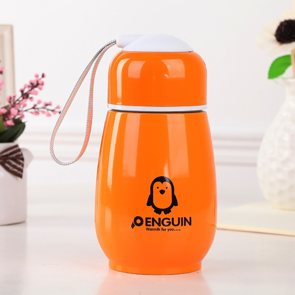 Livecity Bình Chân Không 300Ml, Ngoài Trời Nhiệt Cup, Bình Nước Thể Thao Cà Phê Hình Chim Cánh Cụt Cốc