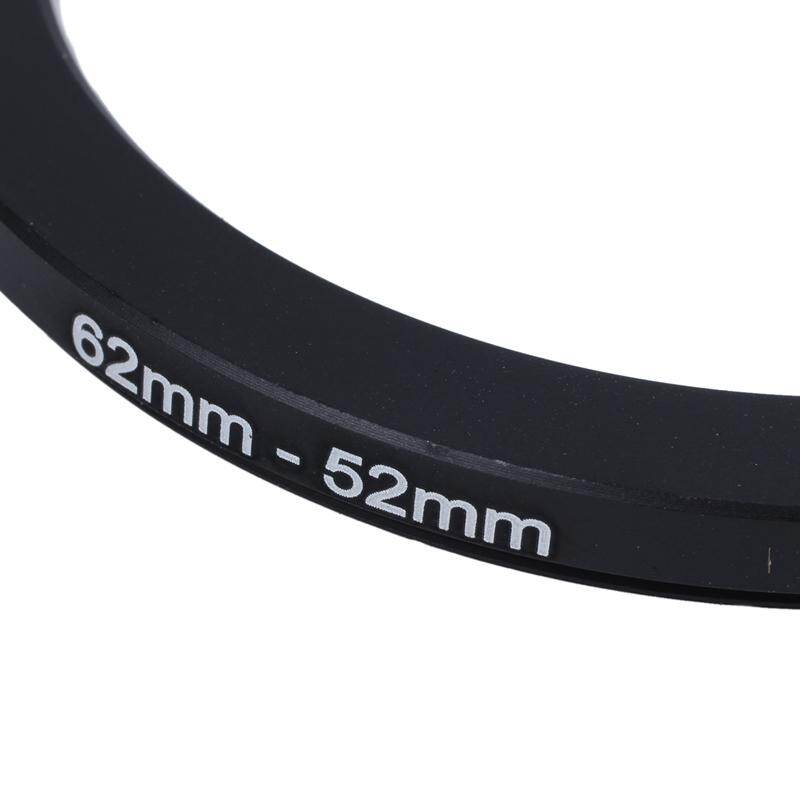 62mm-52mm 62mm to 52mm Black Step Down Ring Adapter for Camera