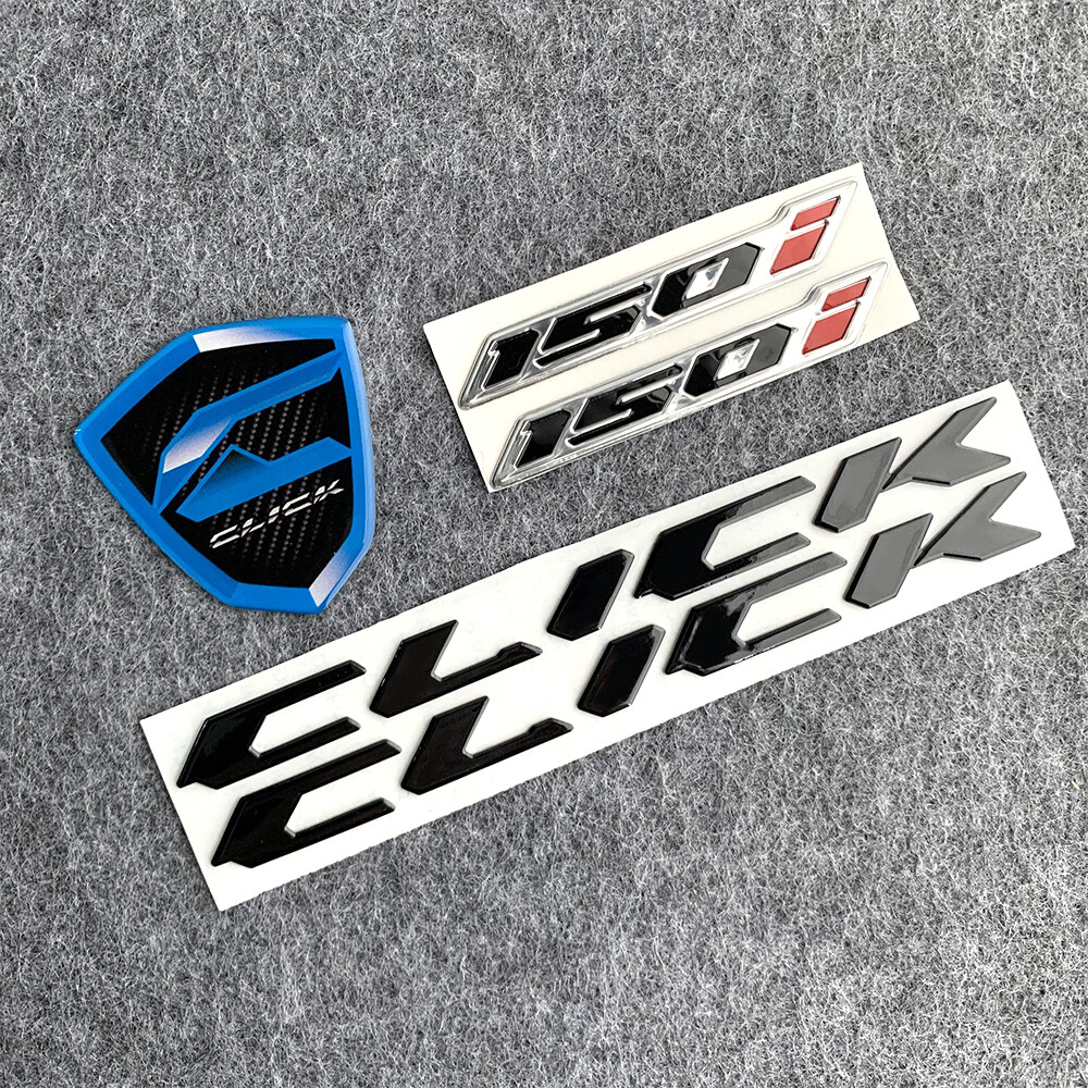For click 125i V3 150i 160 V2 V3 epoxy gel reflective 3D badge Honda motorcycle front windshield decal sticker accessories