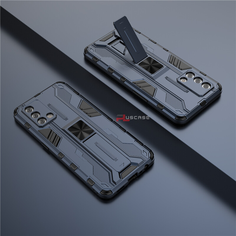 PlusCase for OPPO A95 4G A74 4G Case Shockproof Kickstand Armor Camera Lens Protector Hard Back Cover