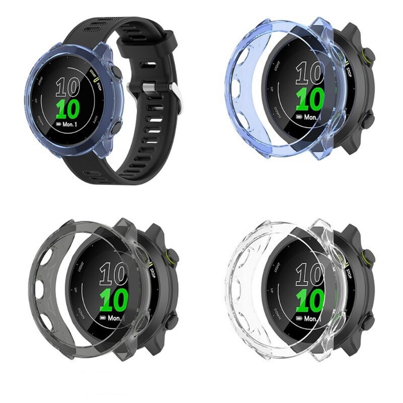 Ốp Bảo Vệ Cho Garmin ~ Forerunner 55 Vỏ Đồng Hồ Cho Garmin ~ Forerunner 158 Ốp Bảo Vệ Ốp Chống Sốc TPU Mềm Thông Minh Wat
