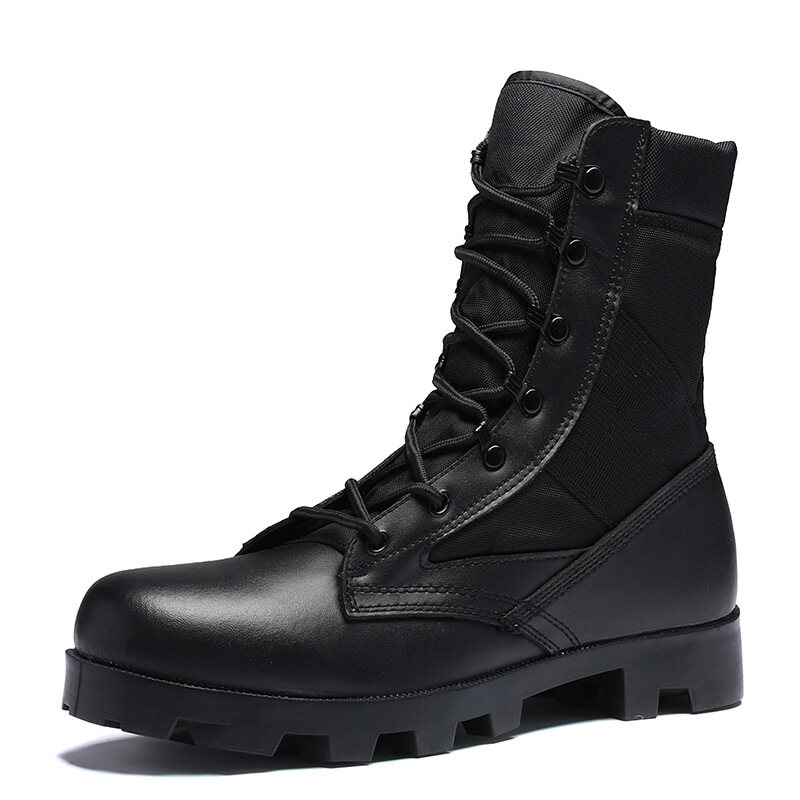 Outdoor Combat Boots Combat Boots High-top Leather Combat Boots Breathable Desert High-tube Men's Tooling Boots