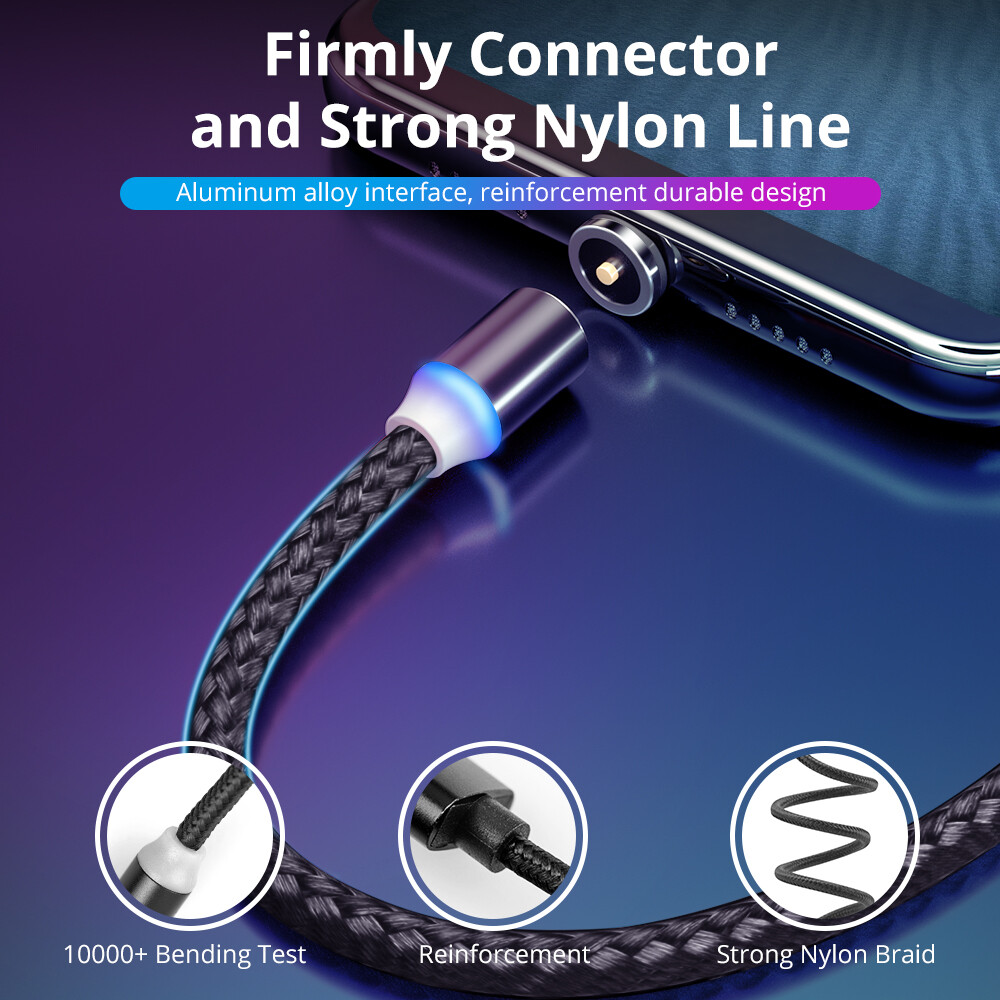 FONKEN 3 Trong 1 Cho Xiaomi Redmi Note7 Lưu Ý 8 Cáp Điện Thoại Sạc Cáp Sạc Nam Châm Loại-C Micro USB Cho LG Vivo Oppo HTC Nam Châm Dây Cáp Sạc Cho IPhone 12 6 XR X 8 Cộng Với Sạc Từ Cáp