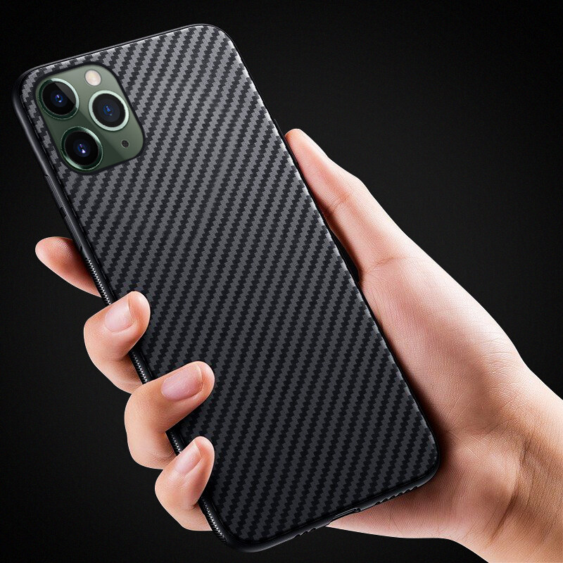 Crashstar sợi carbon mềm siêu mỏng vỏ điện thoại cho Iphone 15 14 13 12 11 Pro Max Mini XS XR x 8 7 6 6S Plus + Se 2020 nhựa TPU mềm vỏ lưng chống sốc vỏ ốp lưng