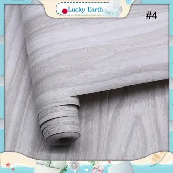 Lucky Earth 5m 10m Waterproof Pvc Vinyl Wood Grain Self Adhesive