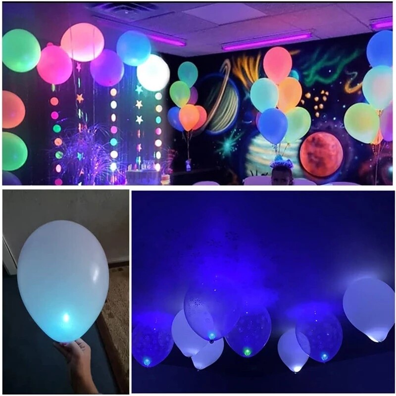 10PCS LED Balloon Light Mini Round Balls Lights, Waterproof Tiny Led Light Long Standby Time Lights for Balloon Paper Lantern Festival Birthday Party Wedding
