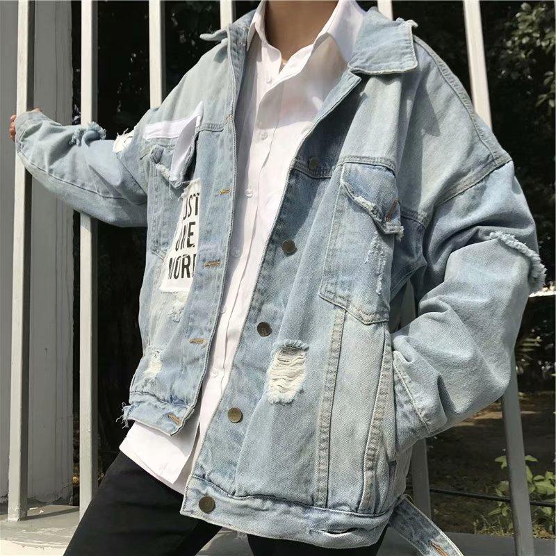 Musim Semi Koboi Pria Jean Jaket Musim 